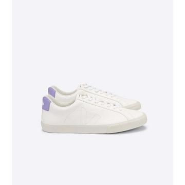 White/Purple Women's Veja ESPLAR CHROMEFREE Sneakers | AU 618LIS